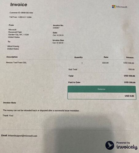 Picture in Fake Hacker Virus Removal Invoice Pretending to be from Microsoft